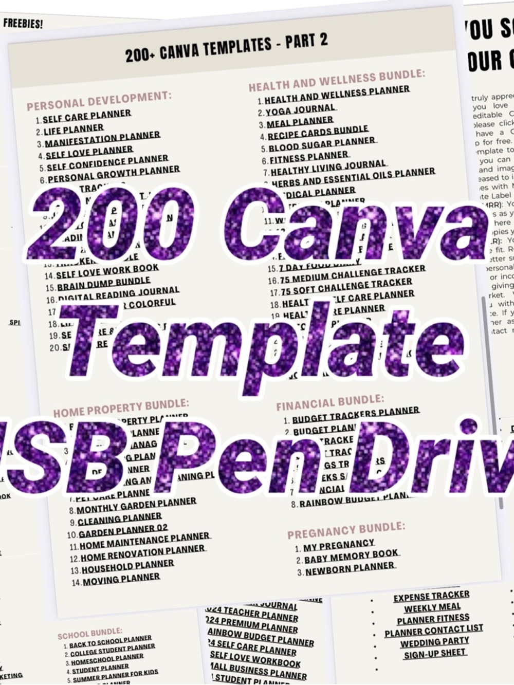 Canva Template Bundle - Home Office Planner Pack